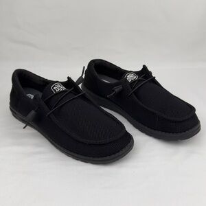 Black Slip-On Comfort Shoes Sz 10 Hey Dude